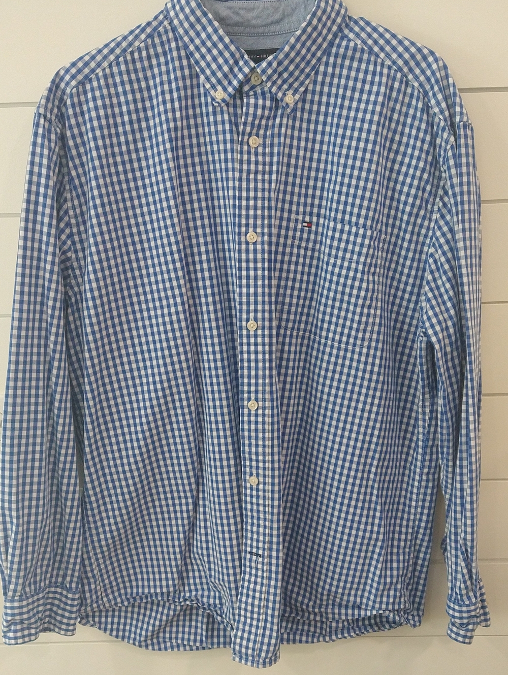 Tommy Hilfiger Blue Gingham Button-Down Shirt Xl